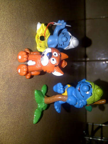 Rare set of smurfs, including sitting azrael