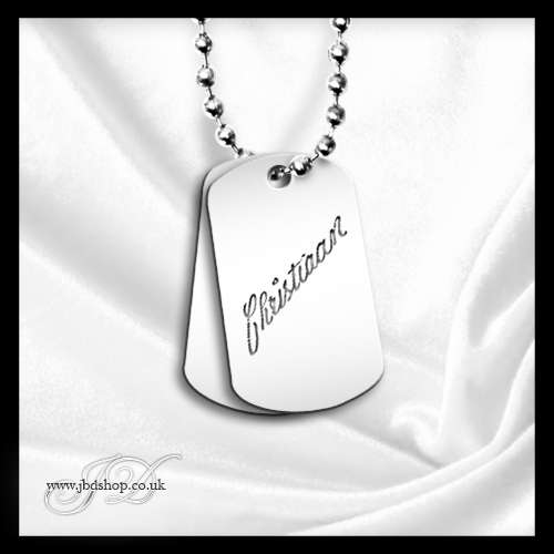 Small Stainless Steel Dog Tags with Free Engraving