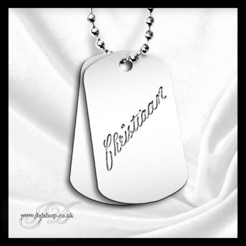 Large Stainless Steel Dog Tags with Free Engraving
