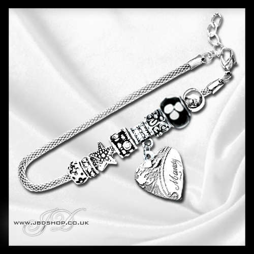 Stainless Steel Panda Style Bracelet with Free Engraving