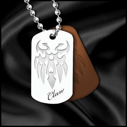 Stainless Steel Wild Style Dog Tag (Claw) with Free Engraving