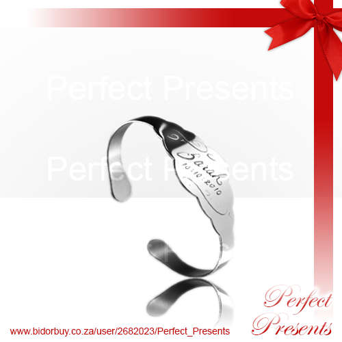 Stainless Steel Open Ended Baby Bracelet with Free Engraving