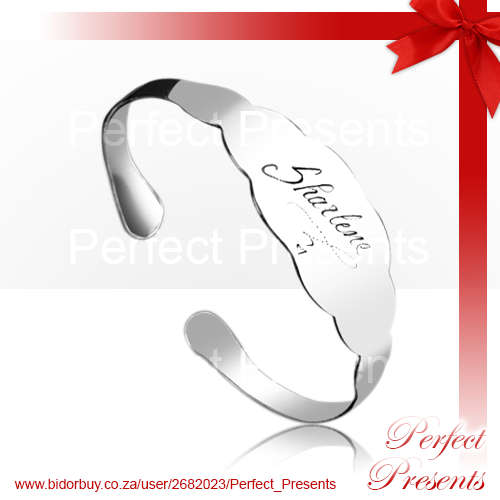 Stainless Steel Open Ended Bracelet with Free Engraving
