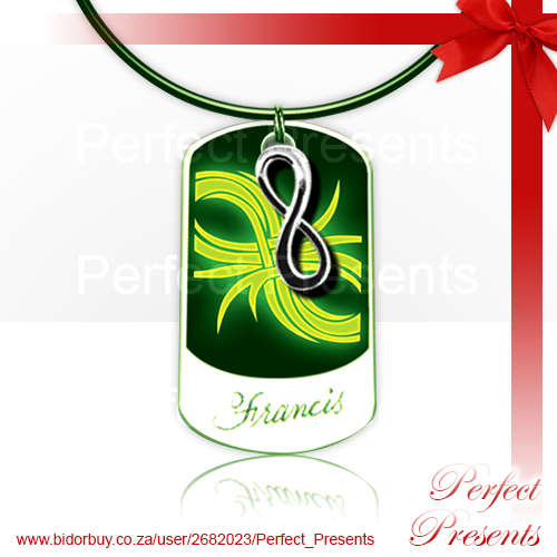 Stainless Steel Glow in the Dark Infinity Pendant with Free Engraving (Small)