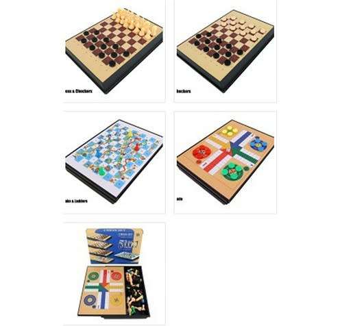5 in 1 Games Magnetic Chess Set Board Game