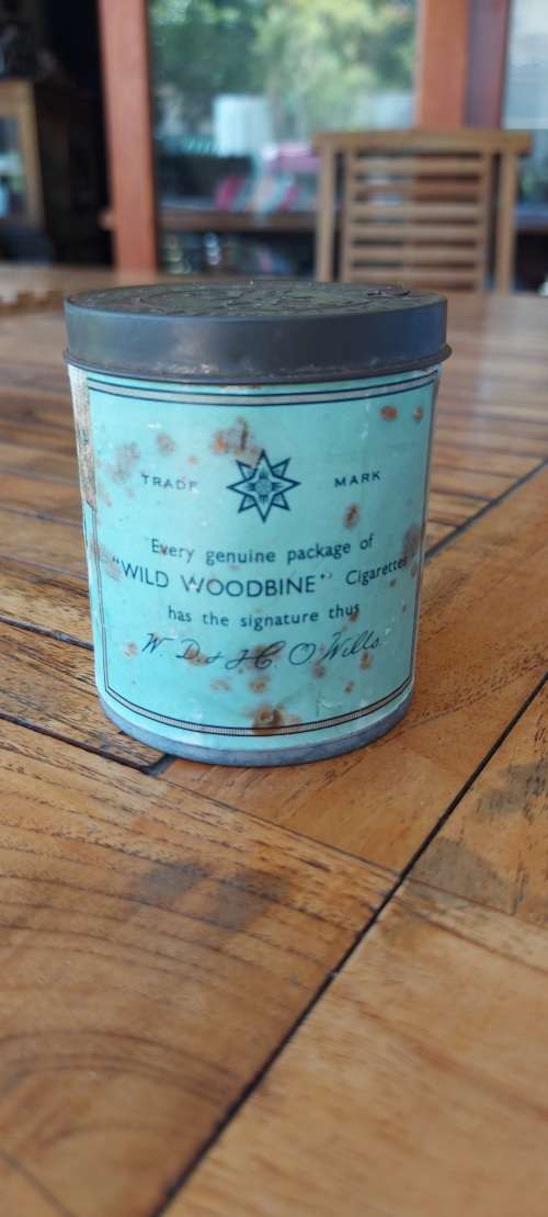 Antique cigarette tin