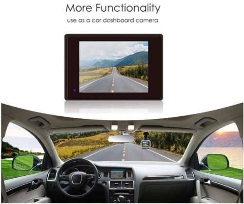 HD Action Sport DVR & Camera - Waterproof, LCD Screen, Helmet Mount, Waterproof Casing, White/black