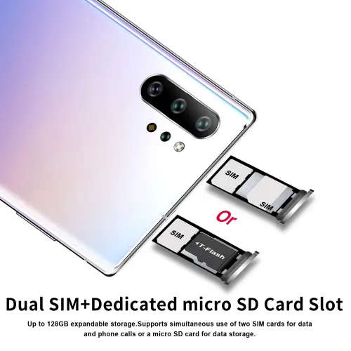 6.5 inch Note 10+ Android 9.0 6GB RAM 128GB ROM Dual Sim (Black) IN STOCK