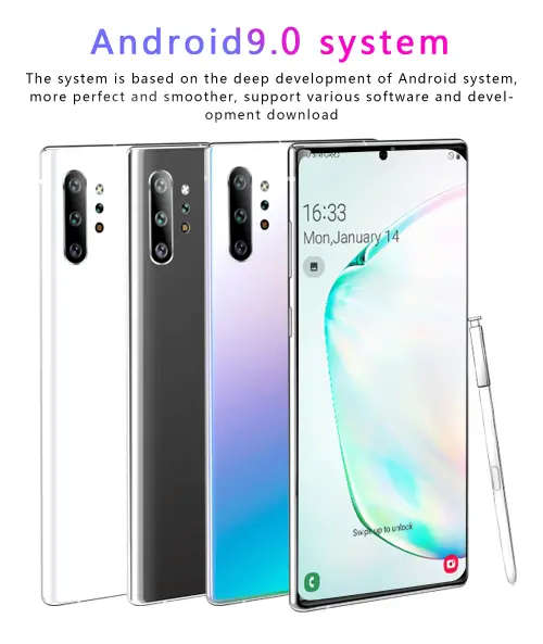 6.5 inch Note 10+ Android 9.0 6GB RAM 128GB ROM Dual Sim (Black) IN STOCK