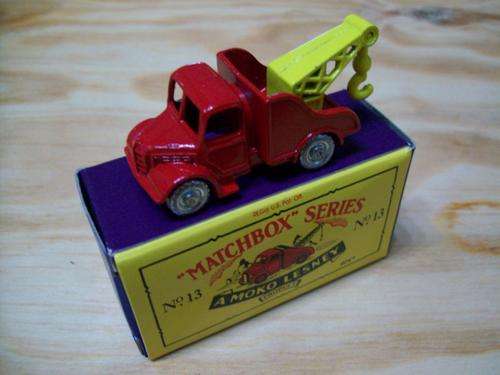 MATCHBOX 1992 ORIGINAL SERIES No 13 BEDFORD WRECK - Red Tow Truck SERIES II