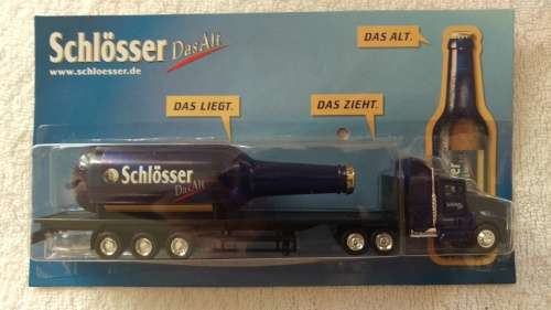 Hummer HO Scale 1/87 Schlosser Das Alt Bottle Carrying Flatbed Truck
