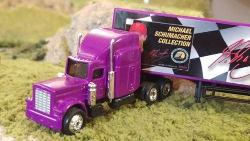 HO Scale 1/87 Truck with Trailer - Michael Schumacher Collection - Indianapolis Edition