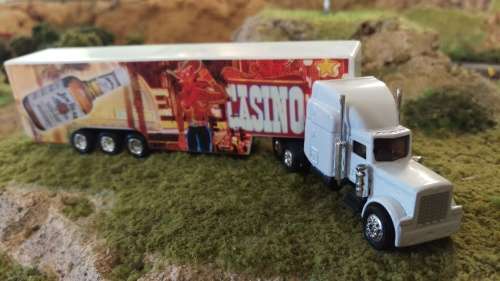 HO Scale 1/87 Truck with Trailer - Jim Beam Whiskey - Casino