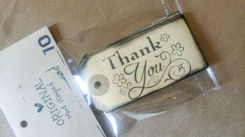 Stamped 'Thank You' Gift Tags - Pack of 10