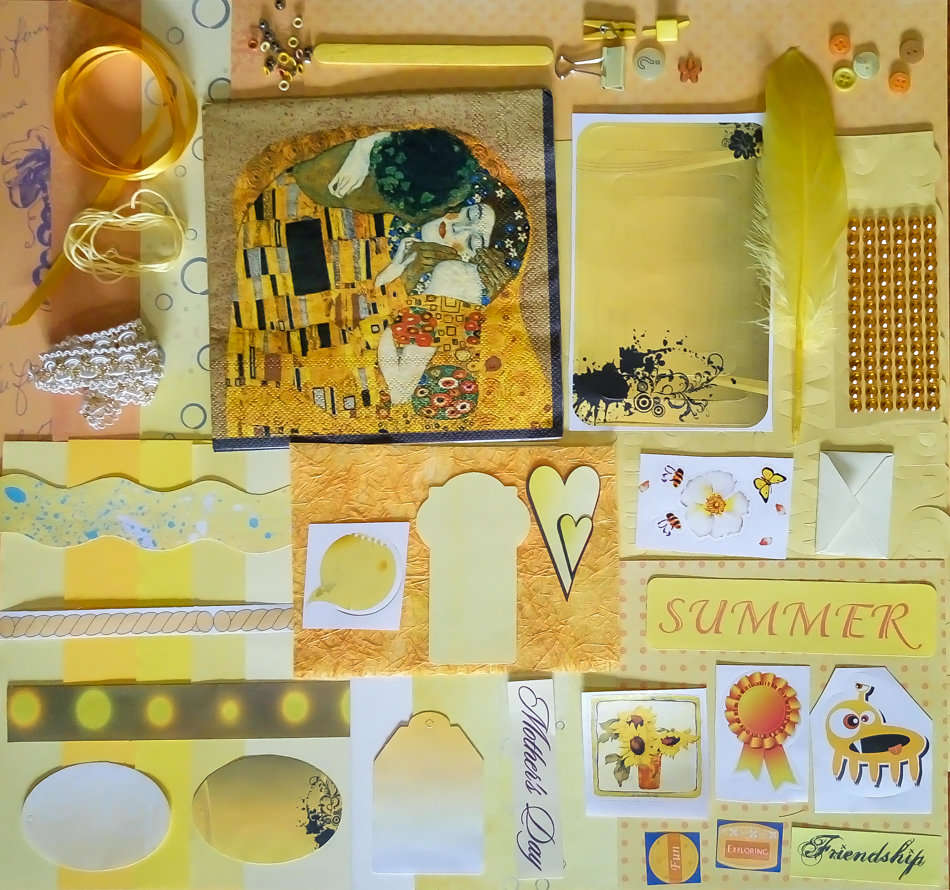 Scrapbook and Paper Craft Pack Colour Kit - Yellow