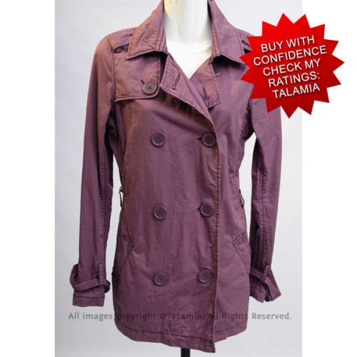 Womens casual purple trench jacket