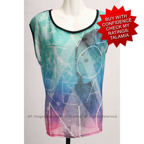 Sheer ladies cap sleeves top