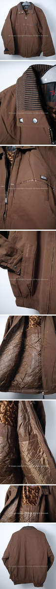 Mens dark brown suede feel lightly padded jacket