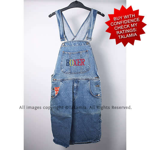 BOXER unisex blue denim dungarees