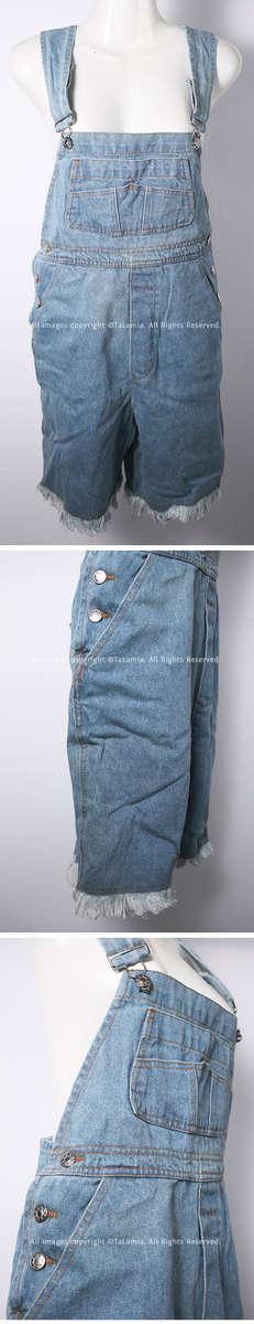 Womens Authentic Athletics blue denim dungarees