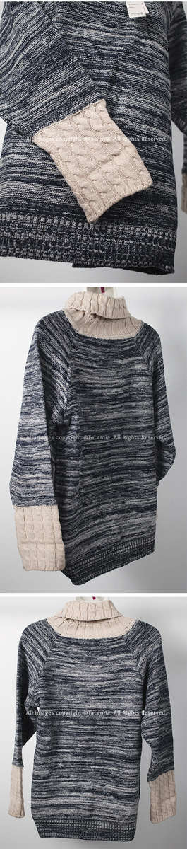 Womens beautiful chunky cable knit beige and monochromatic boat neck jersey