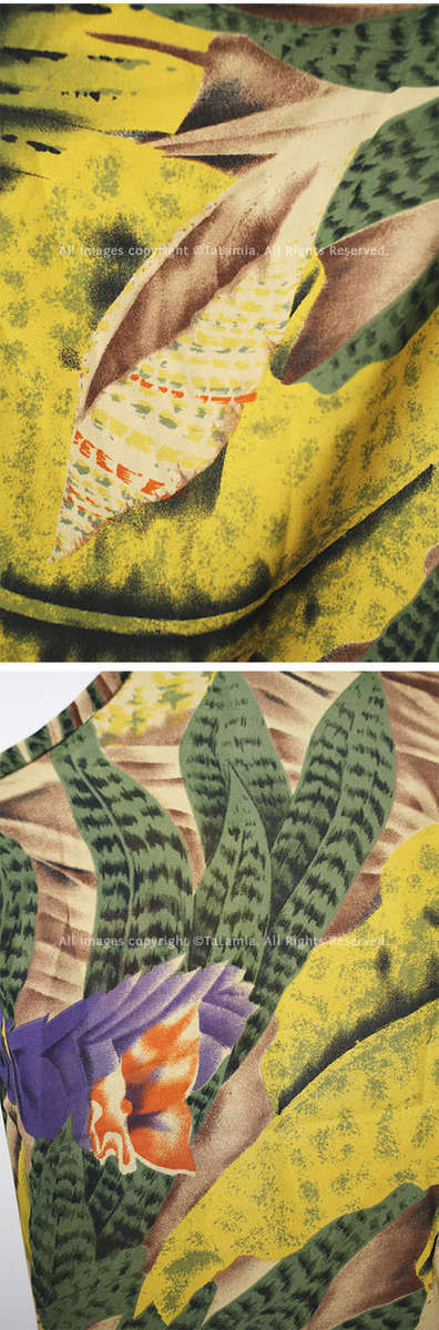 Womens quality heavy chiffon blouse with succulents and flora botanical design