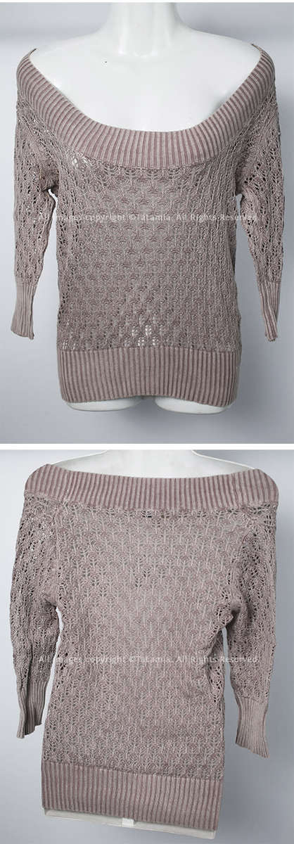 Ladies dusty pink stone grey wide neck or off shoulder jersey top