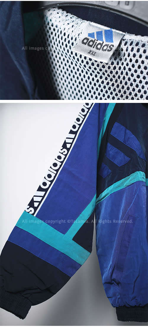 ADIDAS blues and black sports jacket and matching pants set