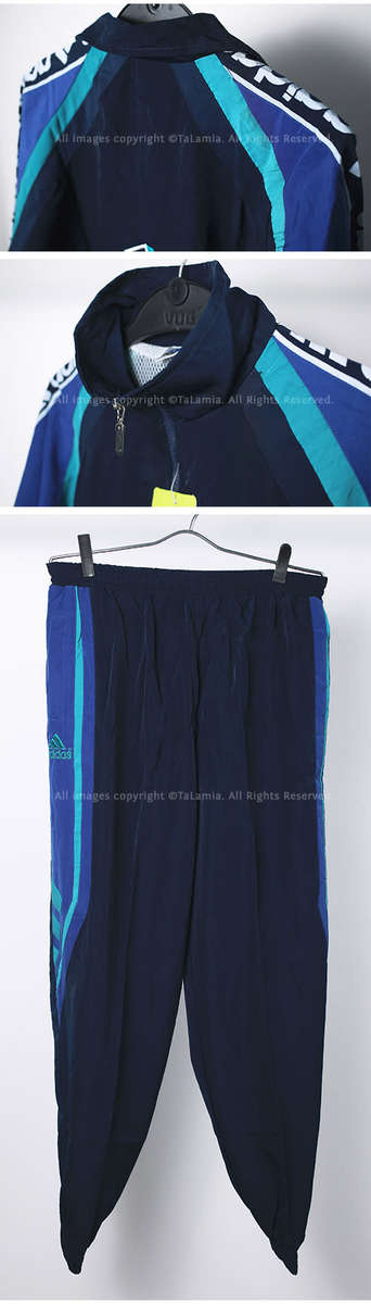 ADIDAS blues and black sports jacket and matching pants set