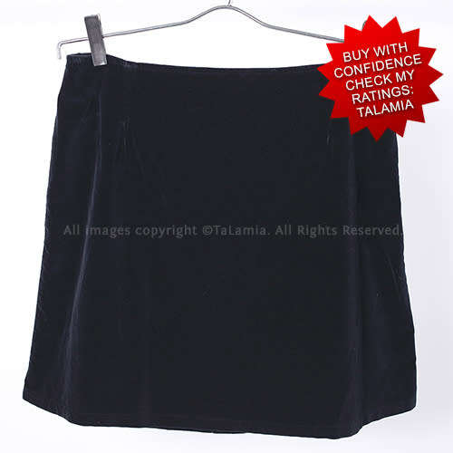 Womens black velvet short skirt by CHELSEA WEST