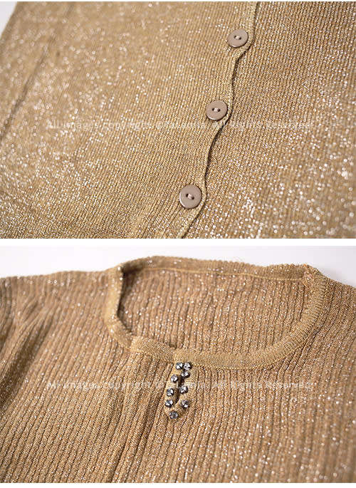 Womens elegant mixed sweater sets - Gold Silver Grey and Pink (6 items)