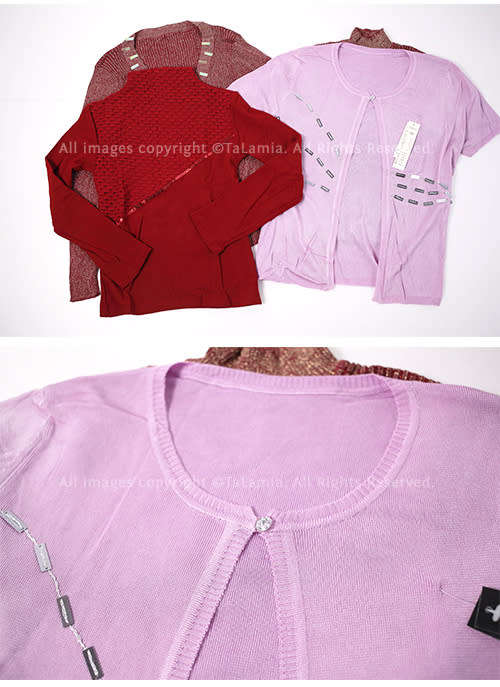 Ladies Romantic Sweethearts mixed sweaters and tops lot - Red and Pinks (5 items)