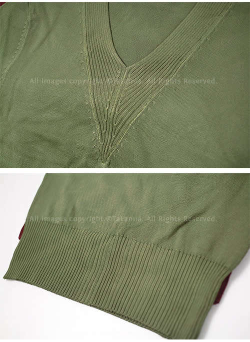 Bulk Lot of 7 Crop Sweaters - Black Dark Red and Khaki Green