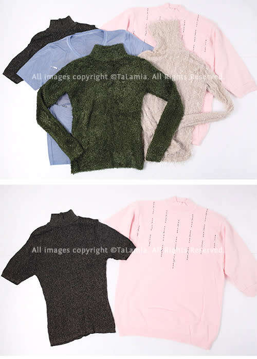 Ladies mixed sweater lot - Black Blue Pink Green Beige (5 items)