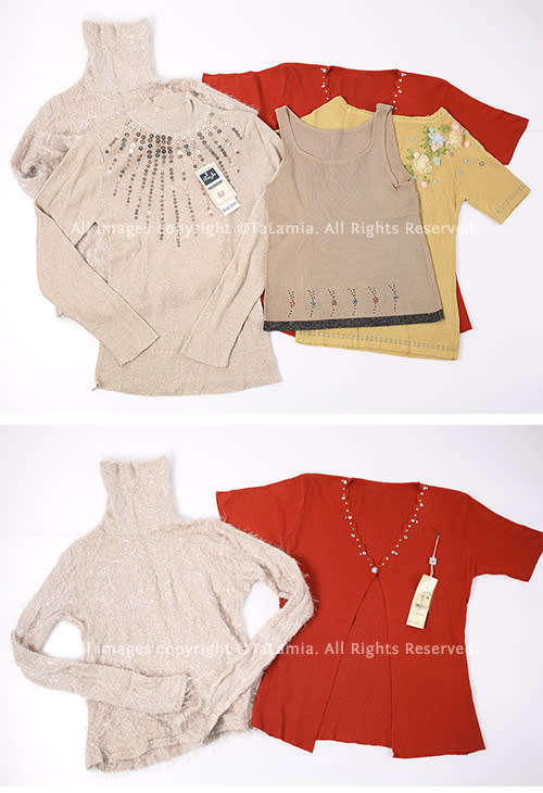 Womens mixed knitwear lot - Beige Cream Yellow Rust (5 items)