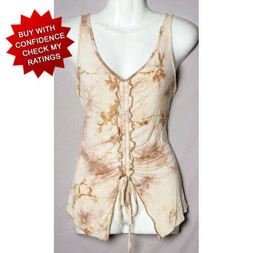 Super comfortable cream beige brown stretch ladies top