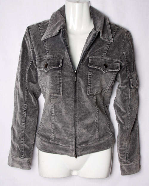 Gun metal grey ladies jacket lots of pockets