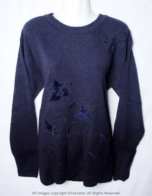 Ladies dark navy blue duo-tone jersey gradient colour style