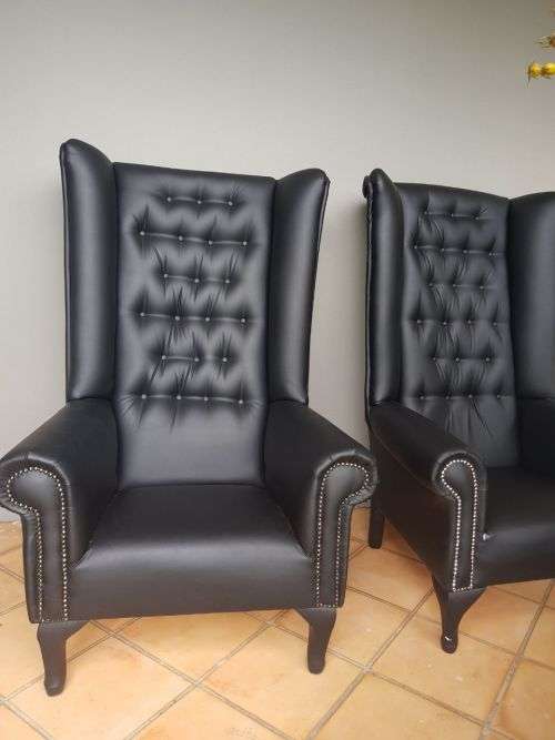2 Black Highback Chairs