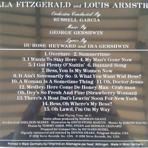 Ella Fitzgerald & Louis Armstrong - Porgy & Bess [Import CD] (1958/re?)