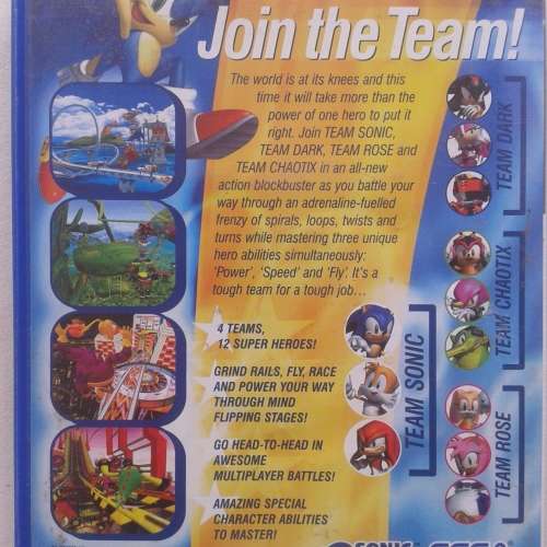 Sonic Heroes (PS2 Game) (PAL) (NO manual)