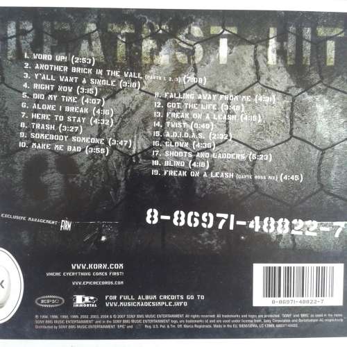 Korn - Greatest Hits (2007) [Import] (Discbox Slider)