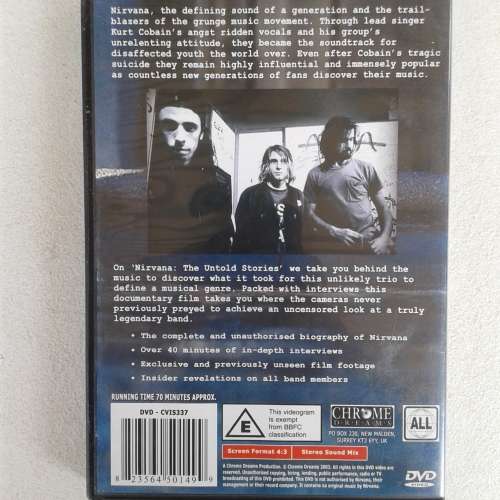 Nirvana - The Untold Stories [DVD] (2003)  *Documentary