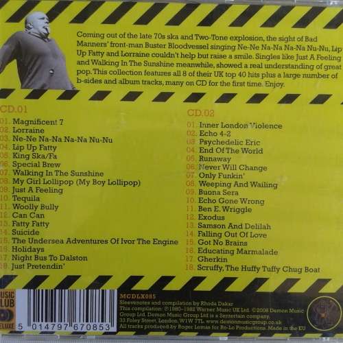 Bad Manners - Walking In The Sunshine: The Best Of (2CD) (2008)  *Ska