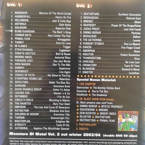 Monsters Of Metal (The Ultimate Metal Compilation) - Various Artists [2 DVD Digi-book] (2003)