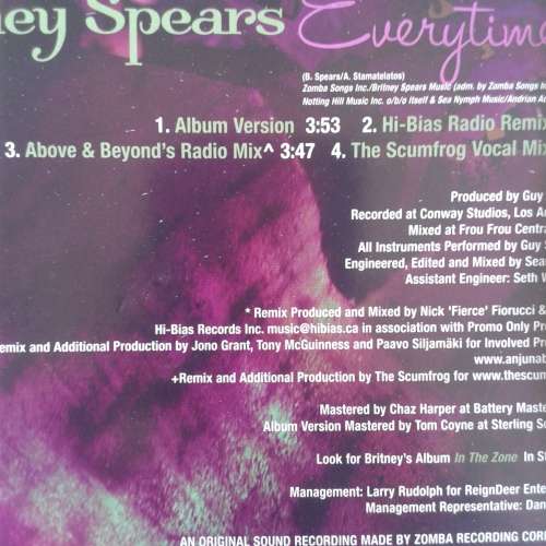 Britney Spears - Everytime [Import CD single] (2004)