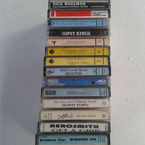 CASSETTE BUNDLE - 12 Assorted Rock Cassettes - Bundle (F)