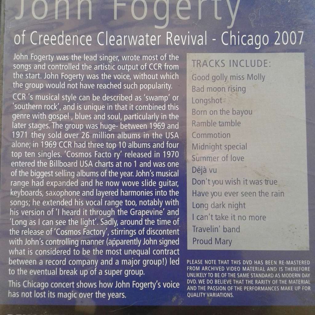 John Fogerty of Creedence Clearwater Revival - Chicago 2007 [DVD]