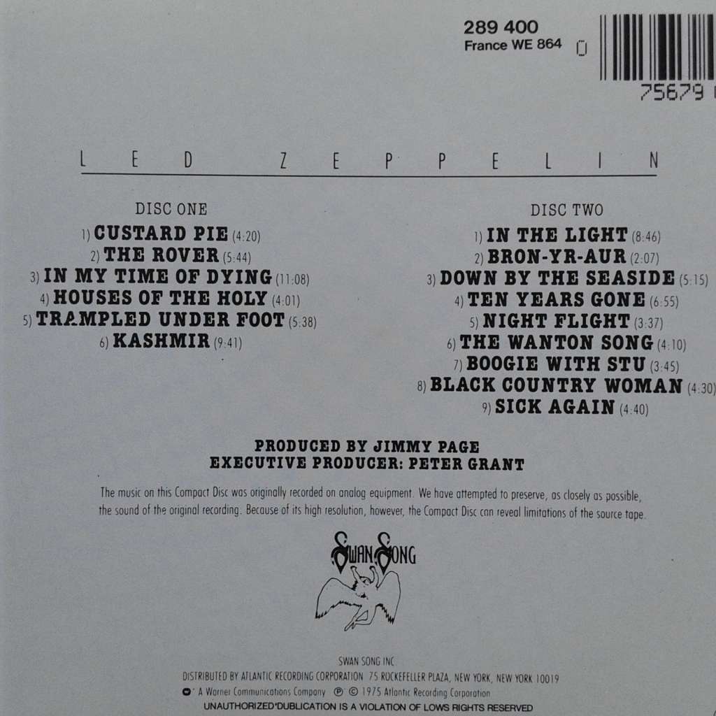 Led Zeppelin - Physical Graffiti (2CD Fat-Box) (1975)   ***