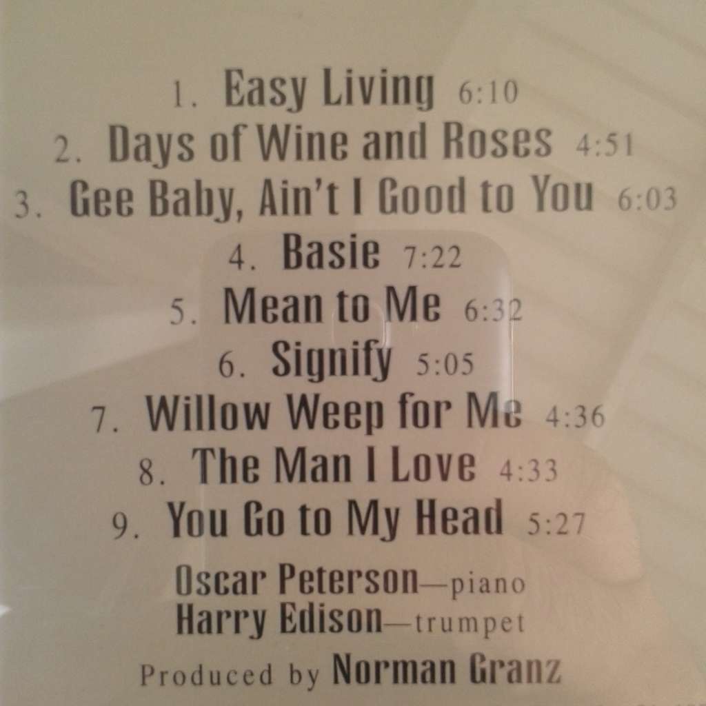 Oscar Peterson & Harry Edison - Oscar Peterson & Harry Edison [Import CD] (1992)